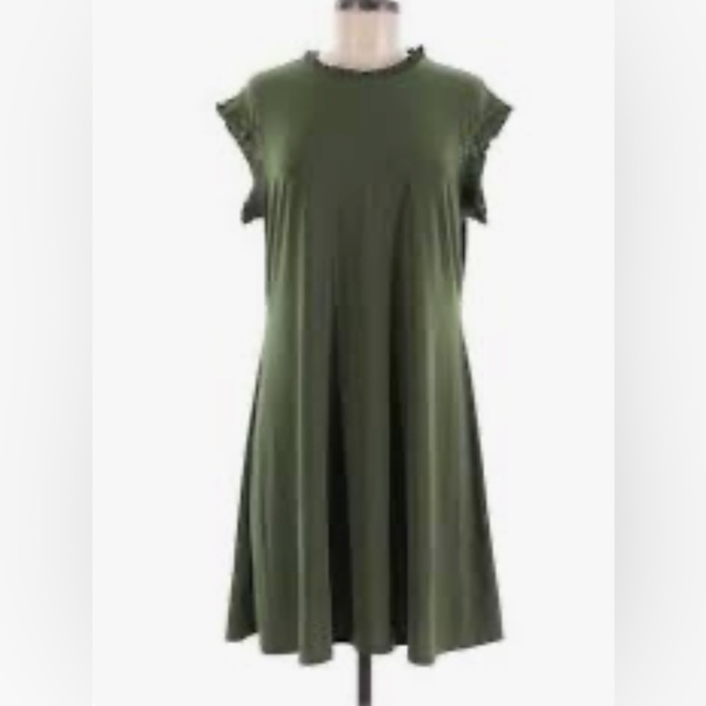 Tash+Sophie Sleeveless Olive Green short Dress size M